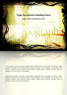 Plantilla de Word - tipografía | 03077 | PoweredTemplate.com