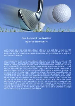 ゴルフのわずかなバンプ Wordテンプレート Poweredtemplate Com