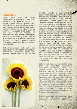 Plantilla de Word - floración de girasoles | 06026 