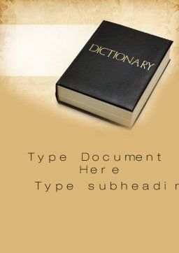 Dictionary Book Word Template 10350 | PoweredTemplate.com