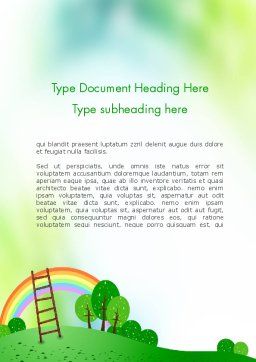 Kindergarten Theme Word Template 11585 | PoweredTemplate.com