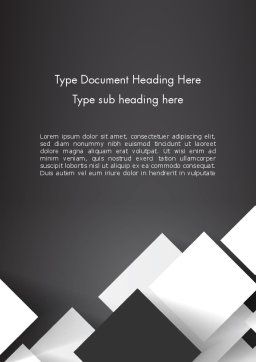 Abstract Overlapping Squares Word Template 13096 | PoweredTemplate.com