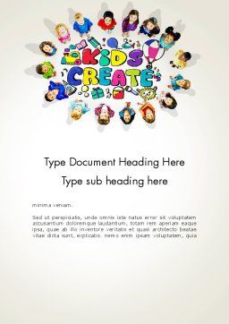 Hello Kindergarten Word Template 13883 | PoweredTemplate.com