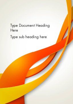 plantilla de word naranja flujo ondas 13941 poweredtemplate com