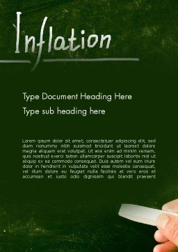 Inflation Lettering Word Template 13956 | PoweredTemplate.com