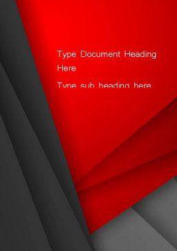 cover page word template red download