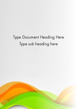 Green and Orange Curves Word Template 13998 | PoweredTemplate.com