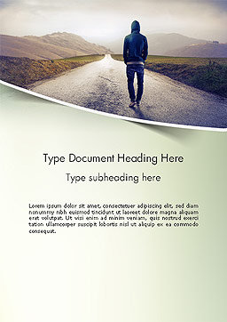 Templat Word Remaja Berjalan Sendirian Di Jalan 14407 Poweredtemplate Com