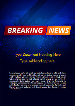 Breaking News Background Word Template Poweredtemplate Com