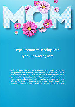 Mom Greeting Word Template 15560 | PoweredTemplate.com