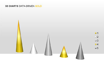 3D-grafieken (data-driven) verzamelen, Dia 13, 00002, Graph Charts — PoweredTemplate.com