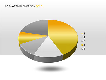 3D Charts (Data-Driven) Collection, Slide 3, 00002, Graph Charts — PoweredTemplate.com