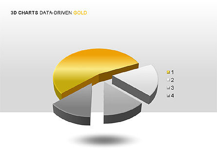 3D Charts (Data-Driven) Collection, Slide 5, 00002, Graph Charts — PoweredTemplate.com