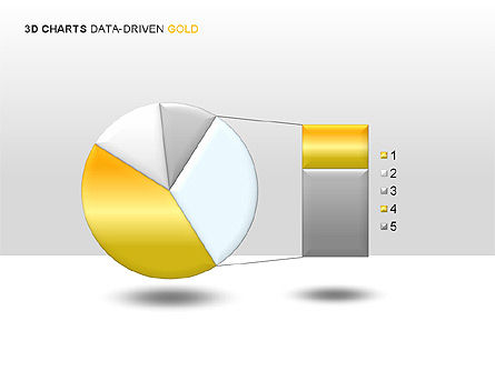 3D Charts (Data-Driven) Collection, Slide 8, 00002, Graph Charts — PoweredTemplate.com