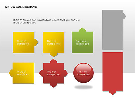 Arrow Diagramas de caja de colores, Diapositiva 13, 00005, Diagramas de proceso — PoweredTemplate.com