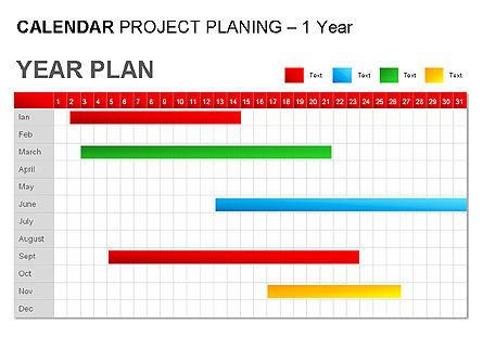 Calendrier rouge, Diapositive 6, 00007, Timelines & Calendars — PoweredTemplate.com