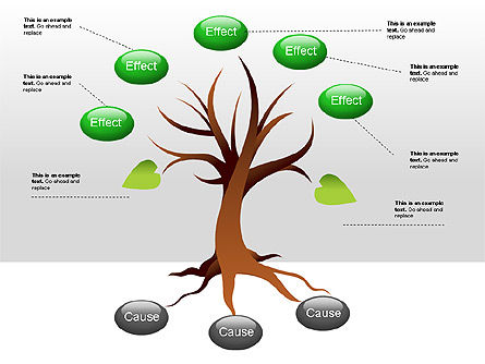 Diagrama de causa y efecto, Diapositiva 3, 00008, Diagramas de árbol — PoweredTemplate.com