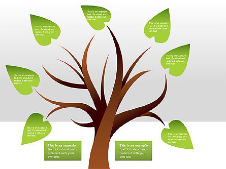 Diagrama de causa y efecto, Diapositiva 5, 00008, Diagramas de árbol — PoweredTemplate.com