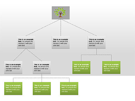 Diagrama de causa y efecto, Diapositiva 7, 00008, Diagramas de árbol — PoweredTemplate.com