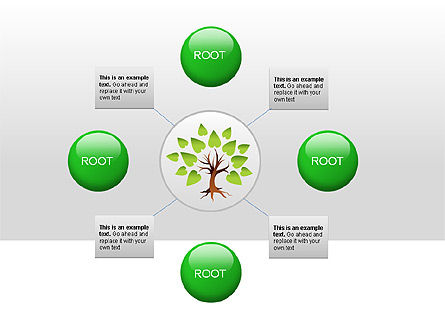 Diagrama de causa y efecto, Diapositiva 8, 00008, Diagramas de árbol — PoweredTemplate.com