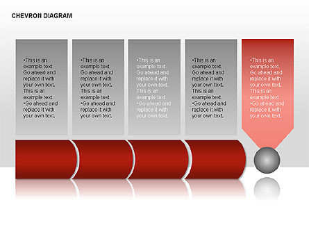 Diagramme Chevron, Diapositive 10, 00010, Schémas d'étapes — PoweredTemplate.com