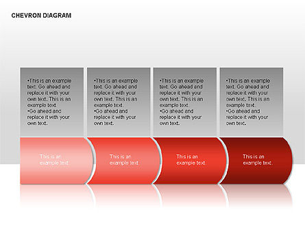 Diagramme Chevron, Diapositive 3, 00010, Schémas d'étapes — PoweredTemplate.com