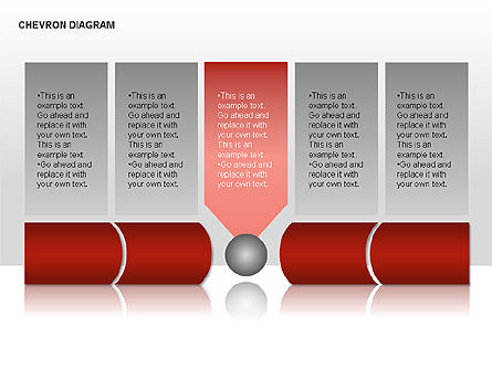 쉐브론 다이어그램, 슬라이드 8, 00010, 단계 도표 — PoweredTemplate.com