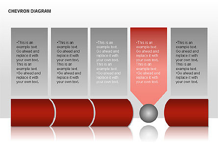 Diagramme Chevron, Diapositive 9, 00010, Schémas d'étapes — PoweredTemplate.com