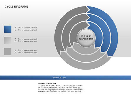 Cyclusdiagram collectie, Dia 11, 00012, Cirkeldiagram — PoweredTemplate.com