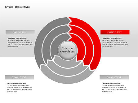 Schéma du cycle, Diapositive 14, 00012, Diagrammes circulaires — PoweredTemplate.com