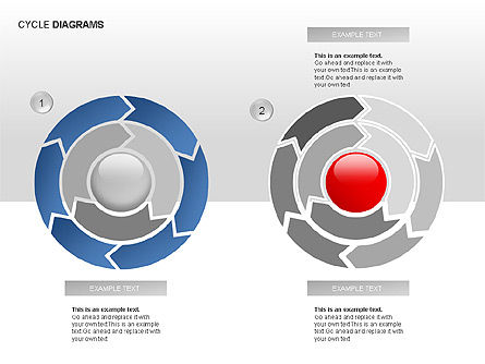Colección de Diagramas de Ciclo, Diapositiva 2, 00012, Gráficos circulares — PoweredTemplate.com