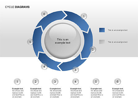 Colección de Diagramas de Ciclo, Diapositiva 5, 00012, Gráficos circulares — PoweredTemplate.com