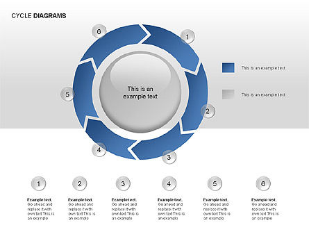 Coleção de diagramas de Ciclo, Deslizar 5, 00012, Gráficos circulares — PoweredTemplate.com