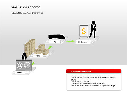 Gráfico de proceso de flujo de trabajo, Diapositiva 5, 00013, Diagramas de proceso — PoweredTemplate.com