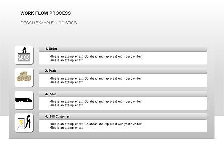 Tableau de processus de flux de travail, Diapositive 6, 00013, Schémas de procédés — PoweredTemplate.com
