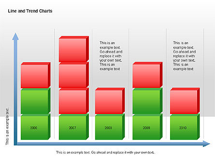 Gráficos de líneas y tendencias, Diapositiva 15, 00014, Gráficos — PoweredTemplate.com