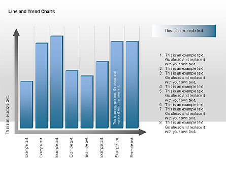 Gráficos de líneas y tendencias, Diapositiva 3, 00014, Gráficos — PoweredTemplate.com