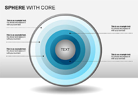 Spheres with Core Collection, Slide 7, 00021, Shapes — PoweredTemplate.com