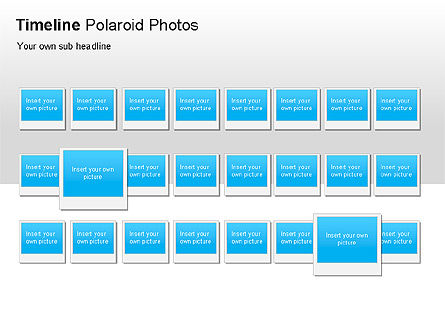 Timeline polaroid fotos diagrama, Deslizar 10, 00026, Timelines & Calendars — PoweredTemplate.com
