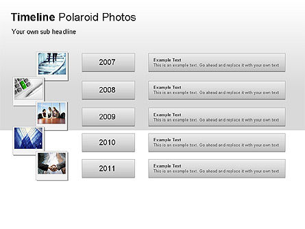 Timeline polaroid foto's diagram, Dia 8, 00026, Timelines & Calendars — PoweredTemplate.com