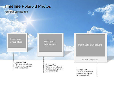Timeline polaroid foto's diagram, Dia 9, 00026, Timelines & Calendars — PoweredTemplate.com