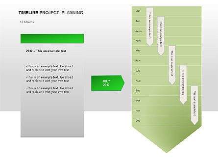 Diagramas de Planificación de Proyectos, Diapositiva 7, 00028, Timelines & Calendars — PoweredTemplate.com