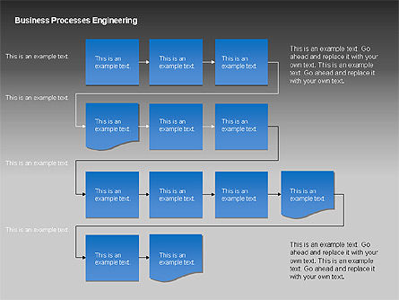 비즈니스 프로세스 엔지니어링 다이어그램, 슬라이드 10, 00035, 프로세스 도표 — PoweredTemplate.com