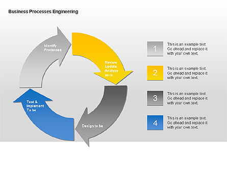 비즈니스 프로세스 엔지니어링 다이어그램, 슬라이드 5, 00035, 프로세스 도표 — PoweredTemplate.com