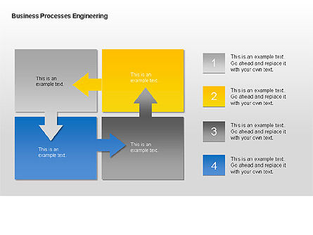 ビジネスプロセスエンジニアリングダイアグラム, スライド 6, 00035, プロセス図 — PoweredTemplate.com