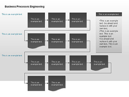 ビジネスプロセスエンジニアリングダイアグラム, スライド 9, 00035, プロセス図 — PoweredTemplate.com