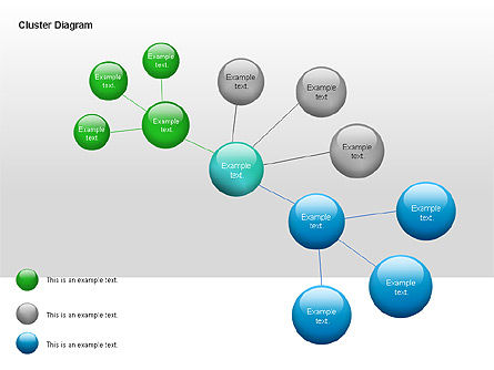 Cluster diagram, Dia 3, 00038, Boomdiagrammen — PoweredTemplate.com