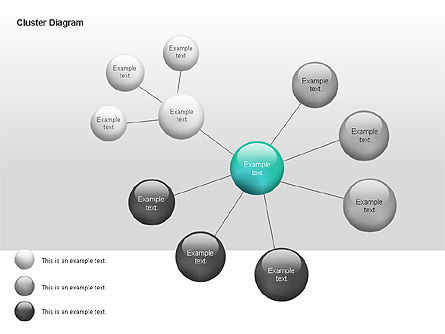 Cluster diagram, Dia 5, 00038, Boomdiagrammen — PoweredTemplate.com