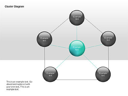 Diagrama del cluster, Diapositiva 6, 00038, Diagramas de árbol — PoweredTemplate.com
