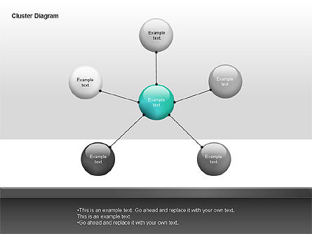 Cluster diagram, Dia 8, 00038, Boomdiagrammen — PoweredTemplate.com
